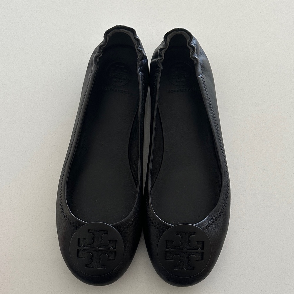 Tory Burch Minnie Travel Ballet Flats • Black • Size 7.5